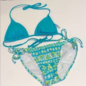 Teal String Bikini